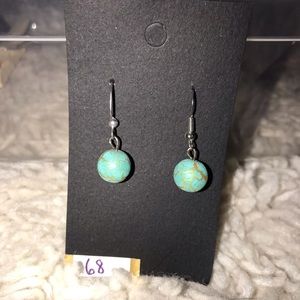 Blue marble earrings!